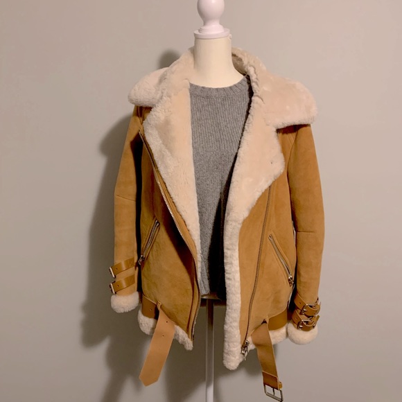 Leather jacket. 100% real fur - Picture 6 of 11